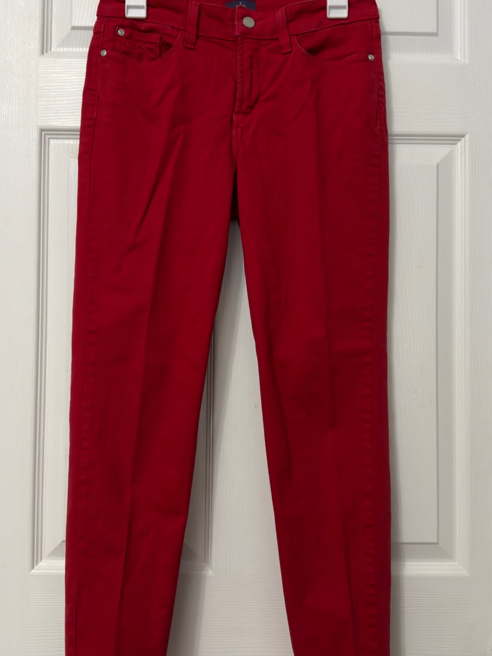 NYDJ Slim Stretch Chinos in Bright Red